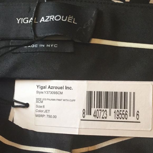 Wide Leg Silk Pajama Pants YIGAL AZROUËL - Picture 12 of 13